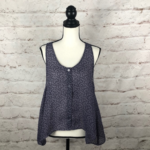 NWOT RVCA Sheer Tank Top Blouse Sz Medium - Picture 1 of 7